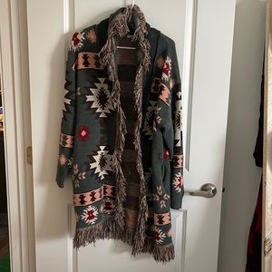 Beautiful Boho Boutique Cardigan with fringe